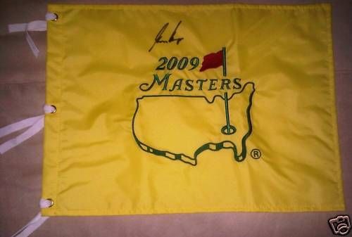 Gary Player Signed Autograph New 2009 Masters Pin Flag