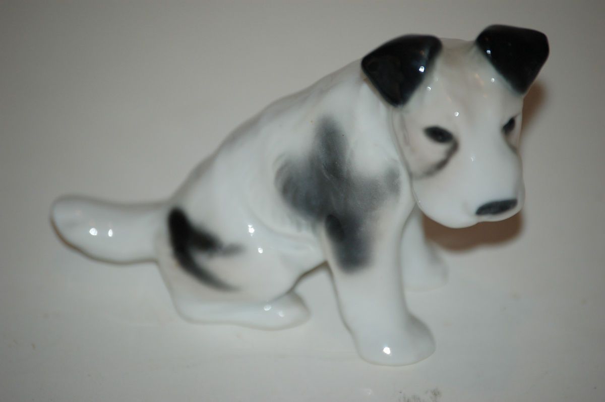 GOTHA E PFEFFER PORZELLAN porcelain black white dog scotty schnauzer