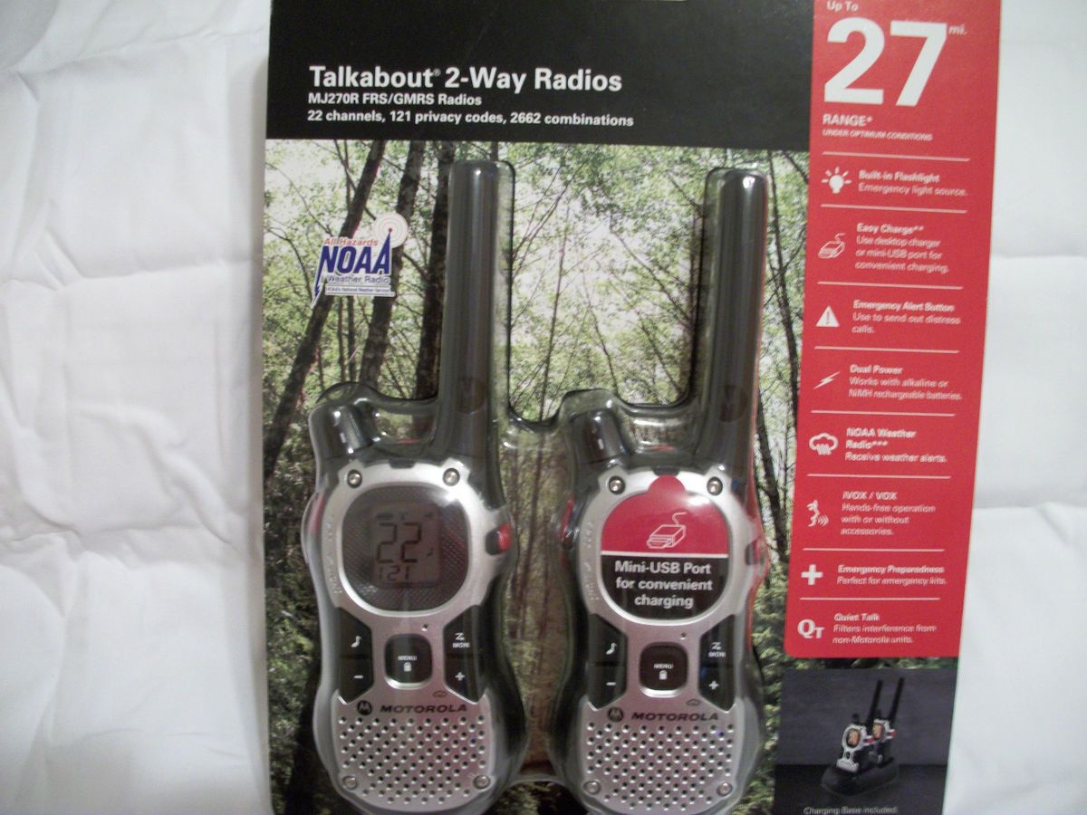 Motorola Talkabout 2 Radios MJ270R FRS GMRS Radios