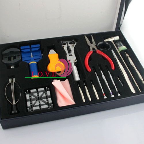 20 Pcs Horologe Watch Link Remover Repair Set Kit Tools Luxury Box