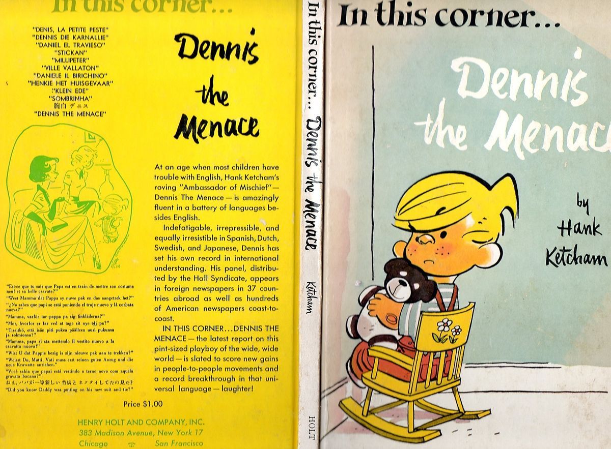 In This Corner Dennis The Menace Hank Ketcham First Hardcover 1958 VG