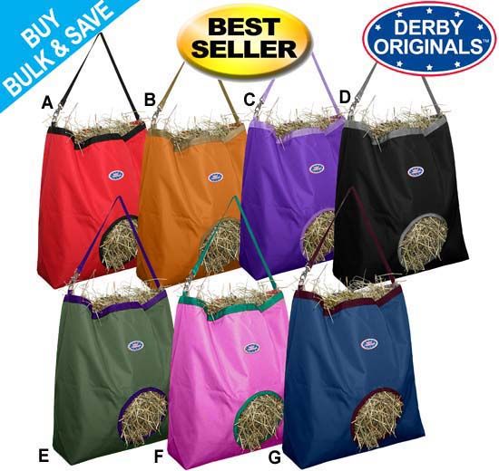 Derby Originals Nylon Horse Hay Bag with Top Snaps Best Rated Pink w