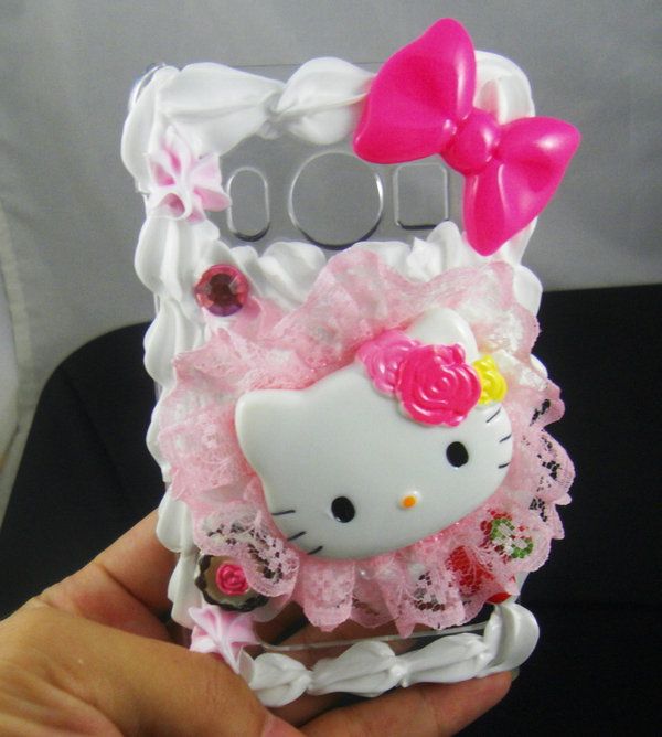Hello Kitty 3D Cake Ice Cream Hard Cover Case for HTC EVO 4G Pink HT22