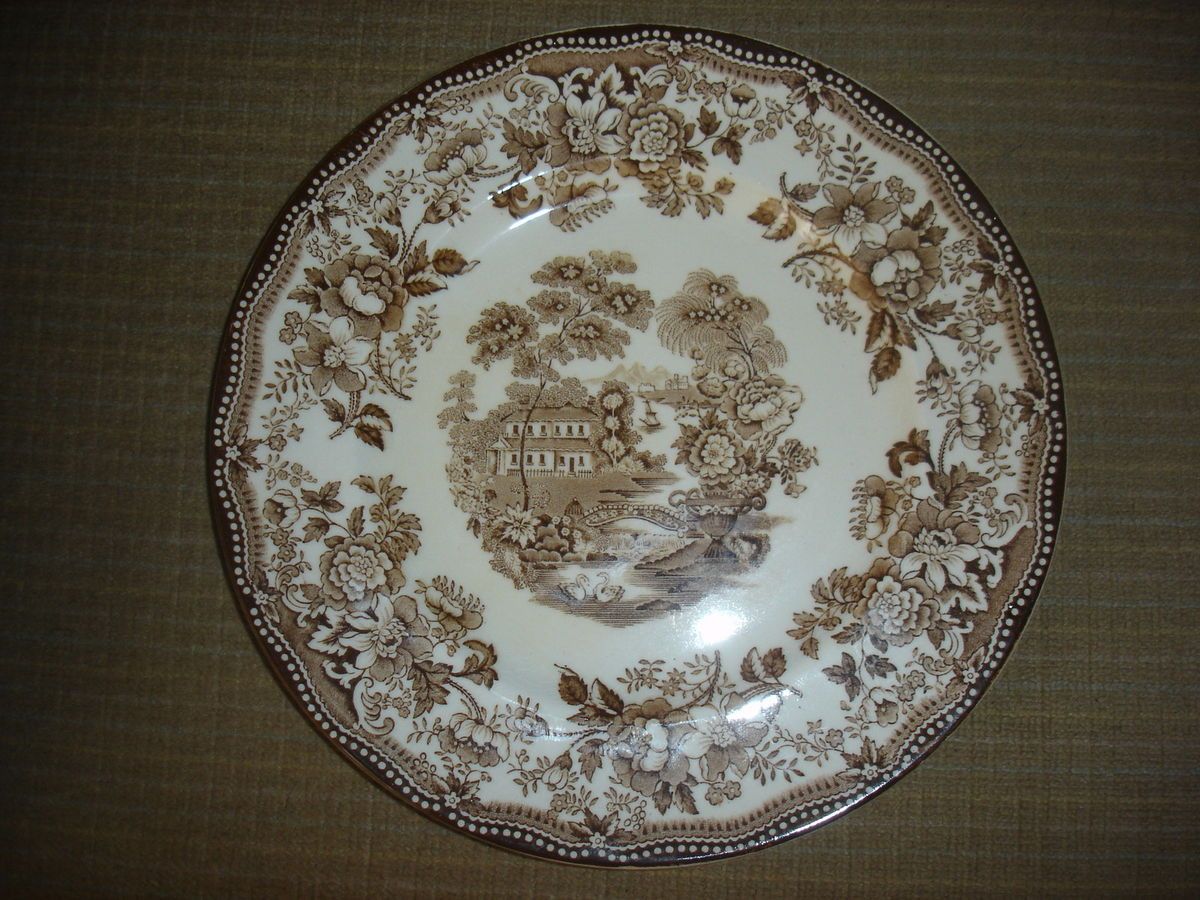 Royal Staffordshire Tonquin Clarice Cliff Dinner Plate Brown