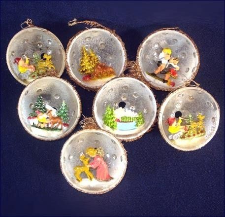 Italian Gnome Diorama Scene Christmas Ornaments Light Covers