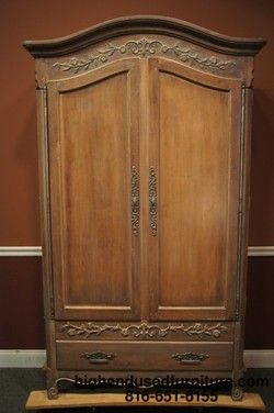 Hickory White Country French 49 Bonnet Top Armoire