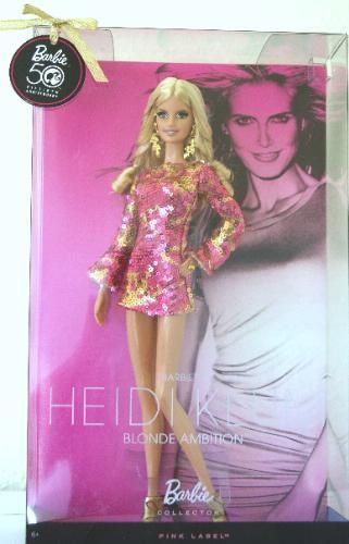 Heidi Klum 2009 Barbie Doll Pink Label Collection 50th Anniversary