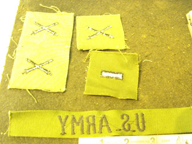 VN Army Sew on Rank Cannons and US Army Uniform Tag