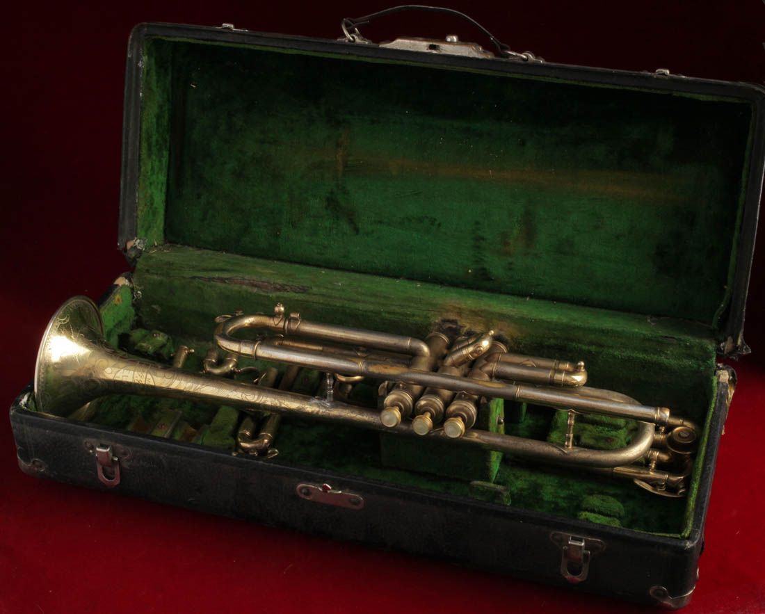 Vintage 1924 Conn 25B HP LP Gold Plated Trumpet