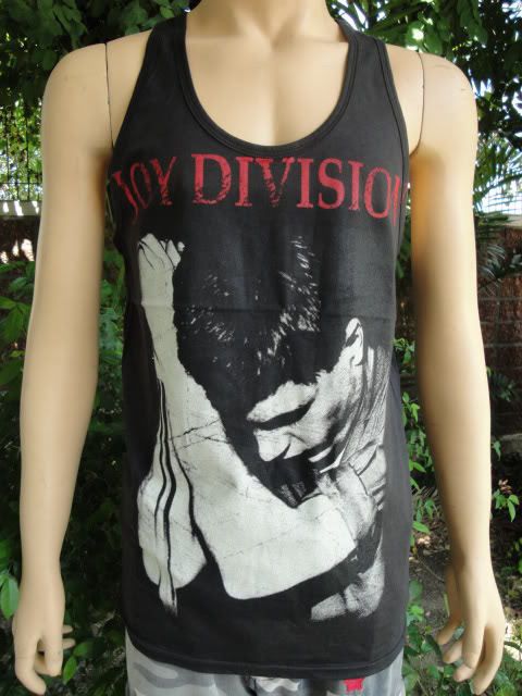 Ian Curtis Joy Division Rock Black Tank Top T Shirt L