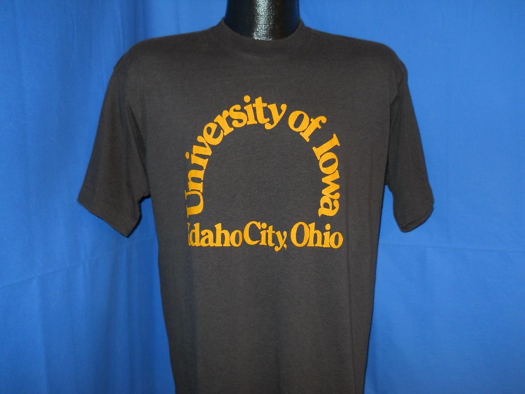 Vtg University of Iowa Idaho City Ohio Soft T Shirt L