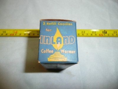 Retro Inland Glass Coffee Pot Warmer Refill Candle Pack