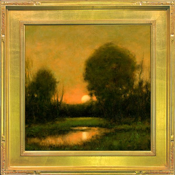  Tonalist Oil Painting Landscape Tonal Style of George Inness