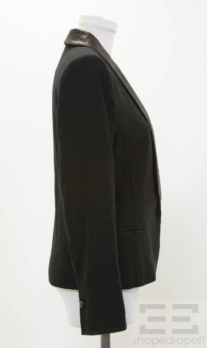 Isabel Marant Black Knit Leather Jacket Size 3