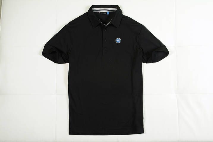 Mens Short Sleeve J.LINDEBERG Golf Polo T shirt Cotton XL Black Asia