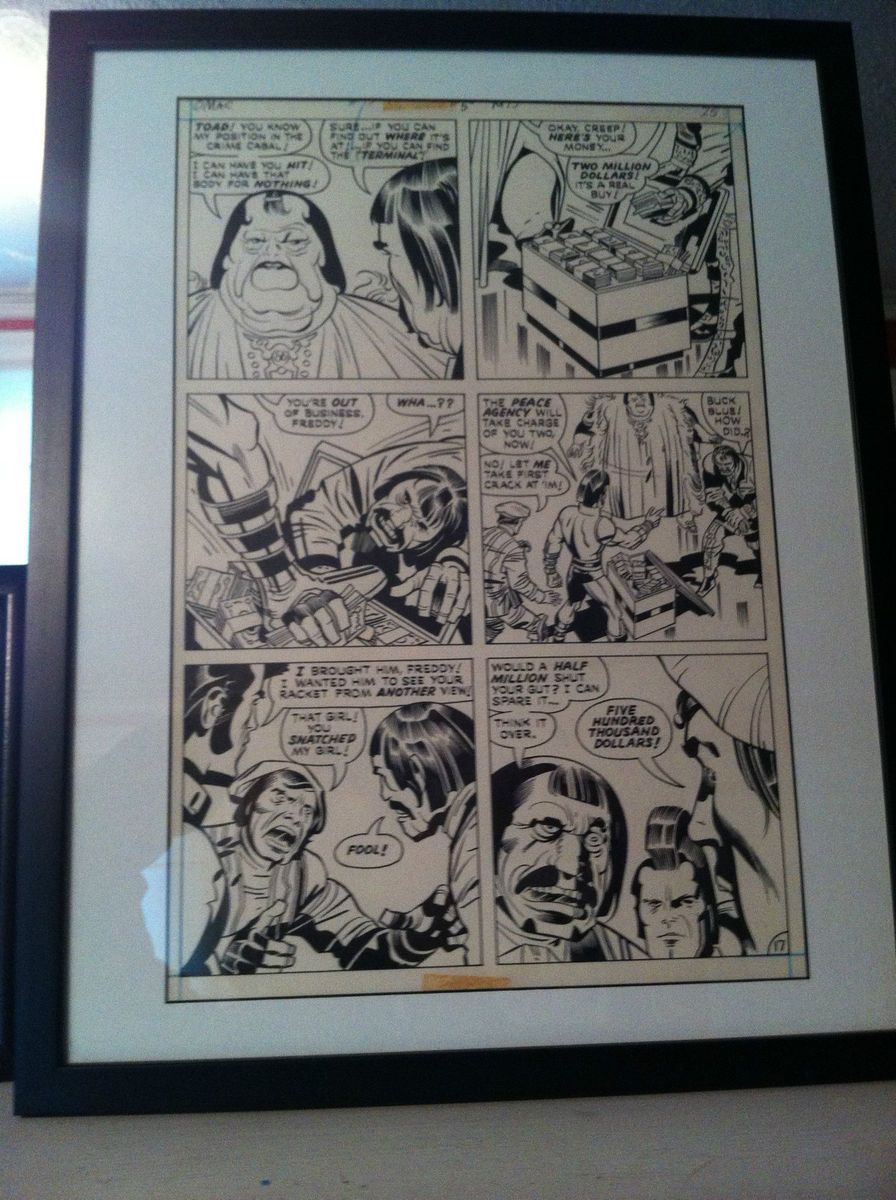 Jack Kirby Original Art OMAC 5 Page 25 Professionally Framed