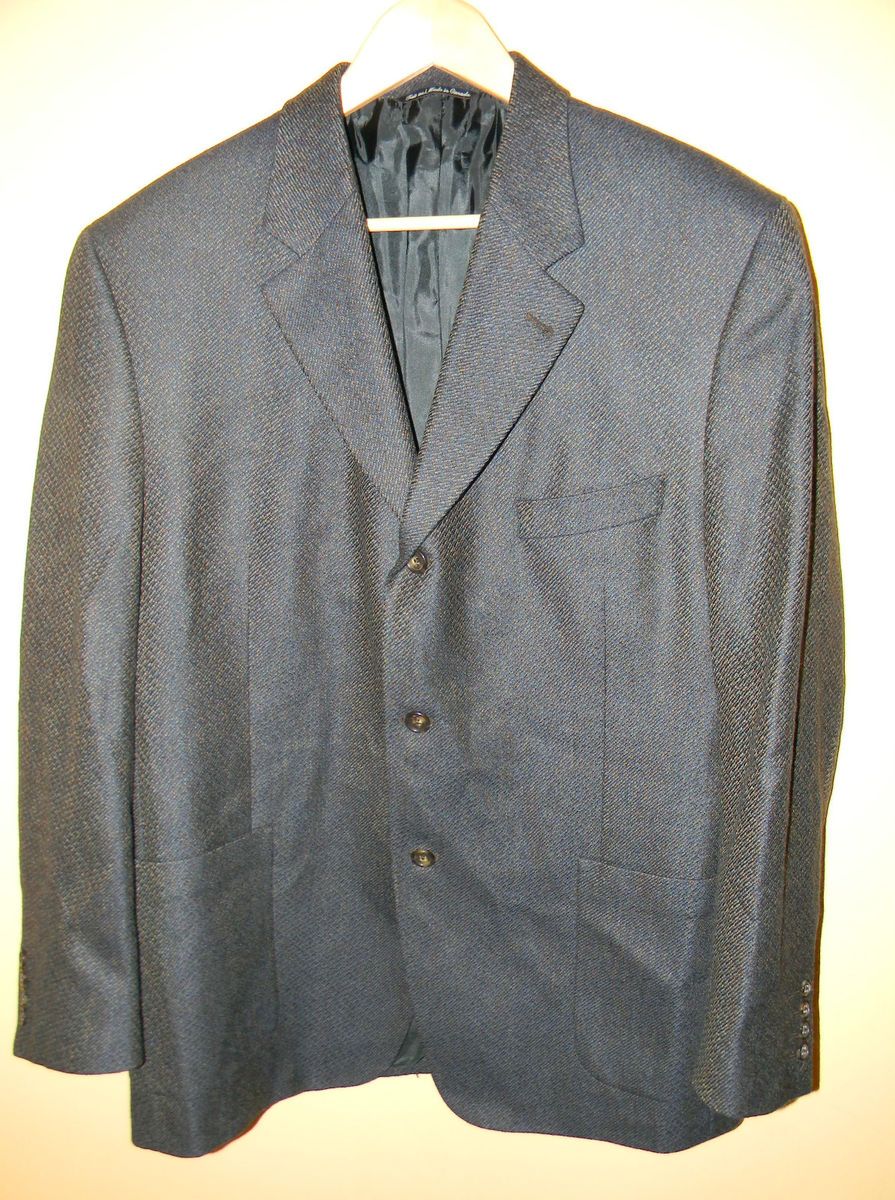 Jack Victor Collection Blazer Sport Coat Size 46R 100% Wool, Made in