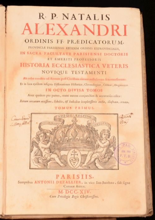 1714 8VOL Historia Ecclesiastica Veritas Dissertationibus Illustrata
