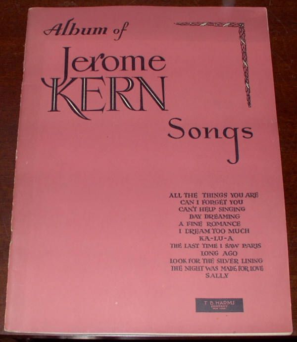 Vintage Jerome Kern Sheet Music Book