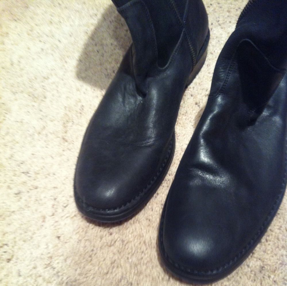 JOHN VARVATOS Mens Black Leather Boots Size 11  