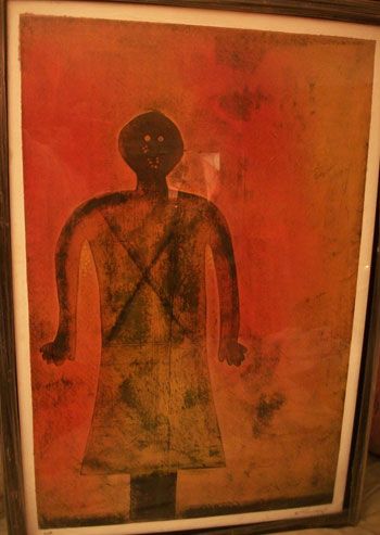 RUFINO TAMAYO MIXOGRAPH LARGE FORMAT FRAMED STANDING GIRL  