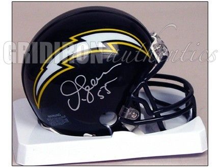 Junior Seau RARE Autographed San Diego Chargers Mini Helmet