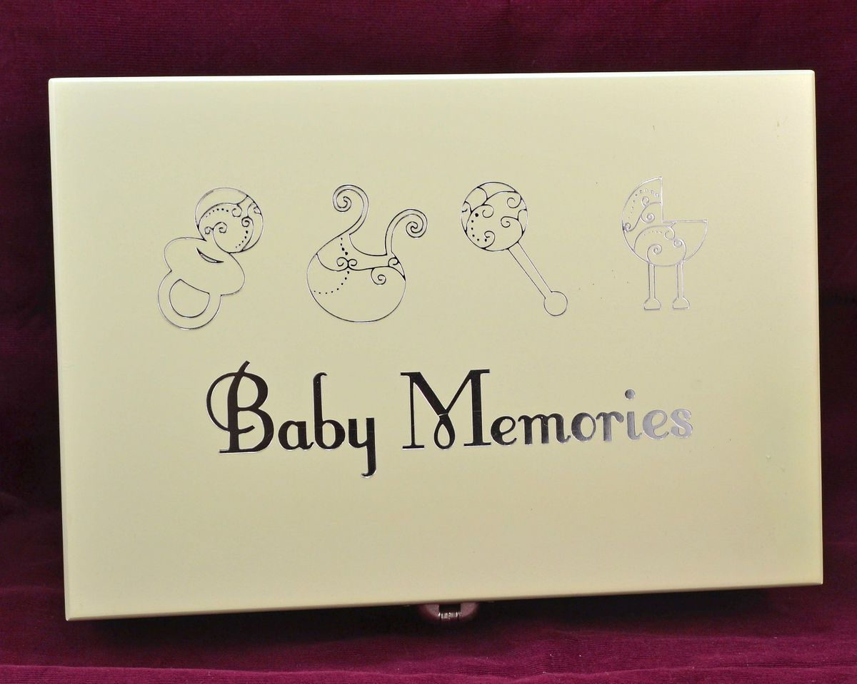 Baby Keepsake Memory Box Mele and Co Wooden Enov