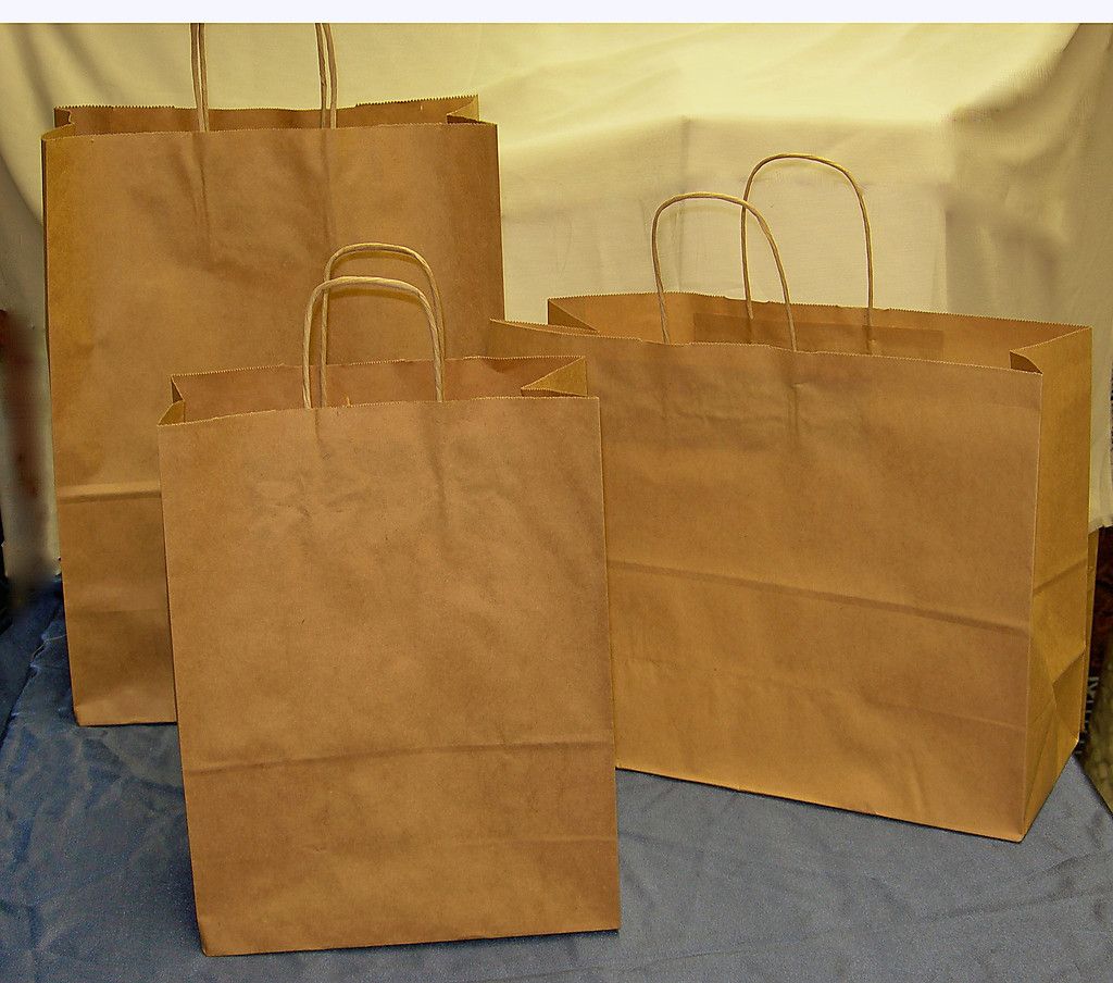 Mixed Lot 30 Kraft Paper Shopping Bags