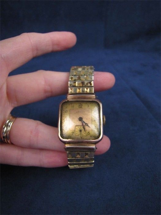 Vintage Lachine Wristwatch Speidel Band Copper Metal