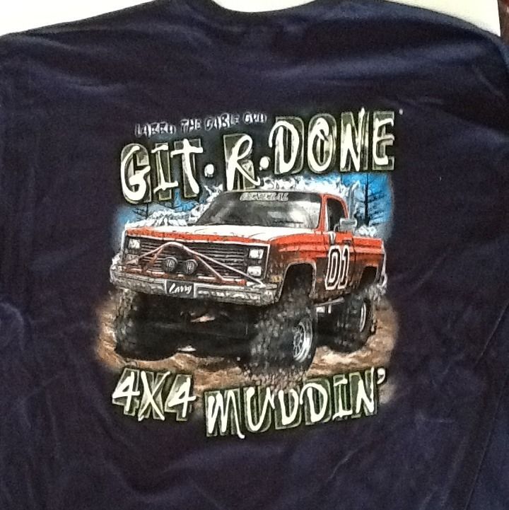 Larry The Cable Guy Git R DONE 4 x 4 Muddin XXL T Shirt