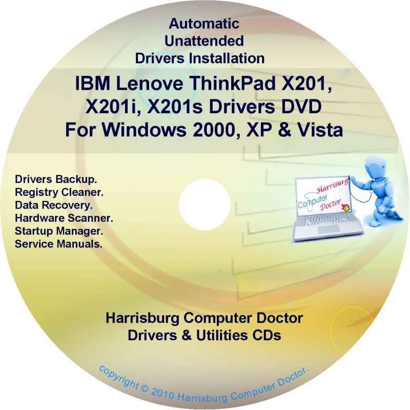 IBM Lenovo ThinkPad X201 Drivers Recovery Disc CD DVD