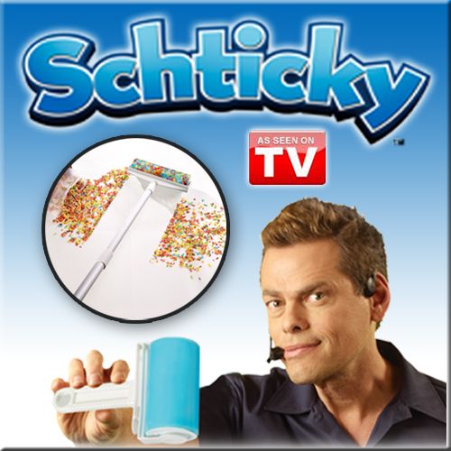 SCHTICKY 3 Piece Reusable Lint Roller Set Clean in a Quicky As Seen On