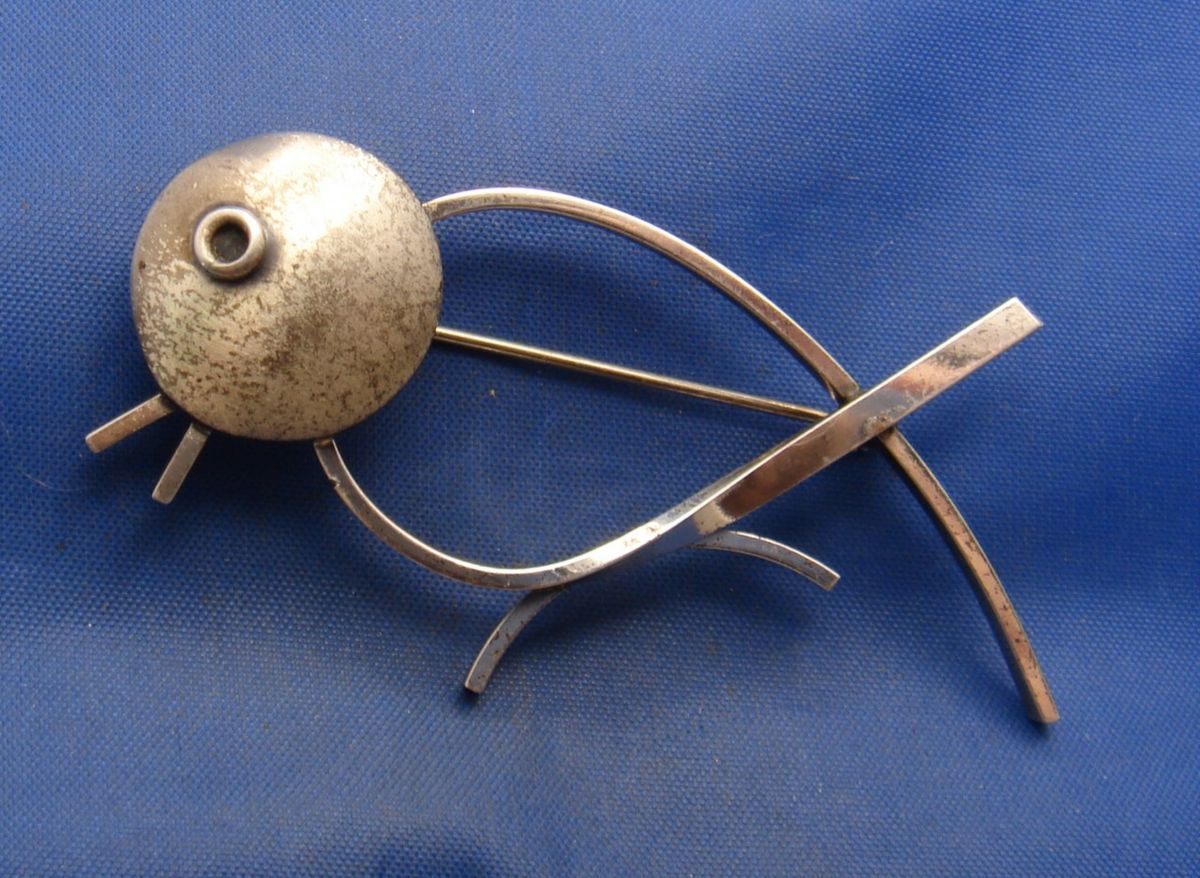 Vintage Sterling Silver Bird Pin Marked Danecraft Sterling