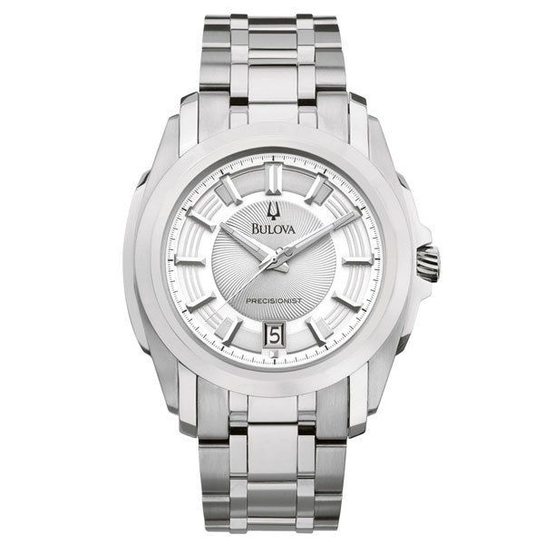 Mens Bulova Precisionist Longwood Stainless Steel Watch