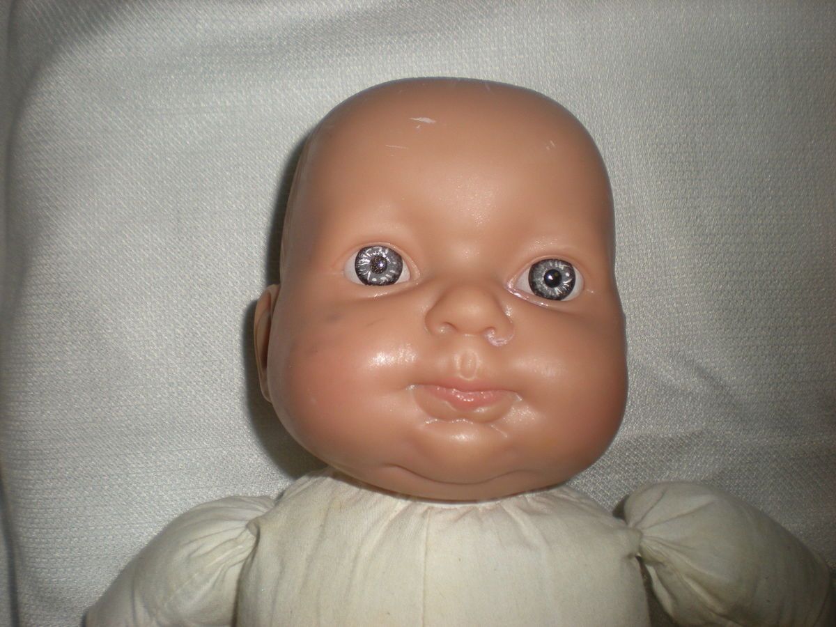 Berenguer Doll Pouty Blue Eyes Look Real Baby 16 Puckered Cloth Body