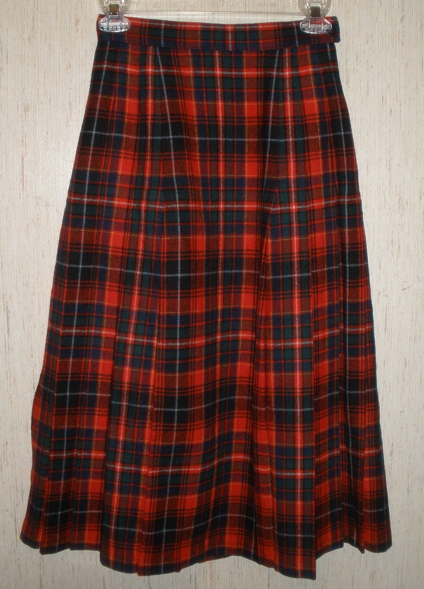 Womens Pendleton Authentic MacInnes Tartan Plaid 100 Wool Skirt Size