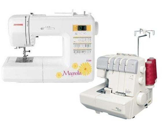 Janome Sewing Machine 7330 and 634D Serger Package Combo New