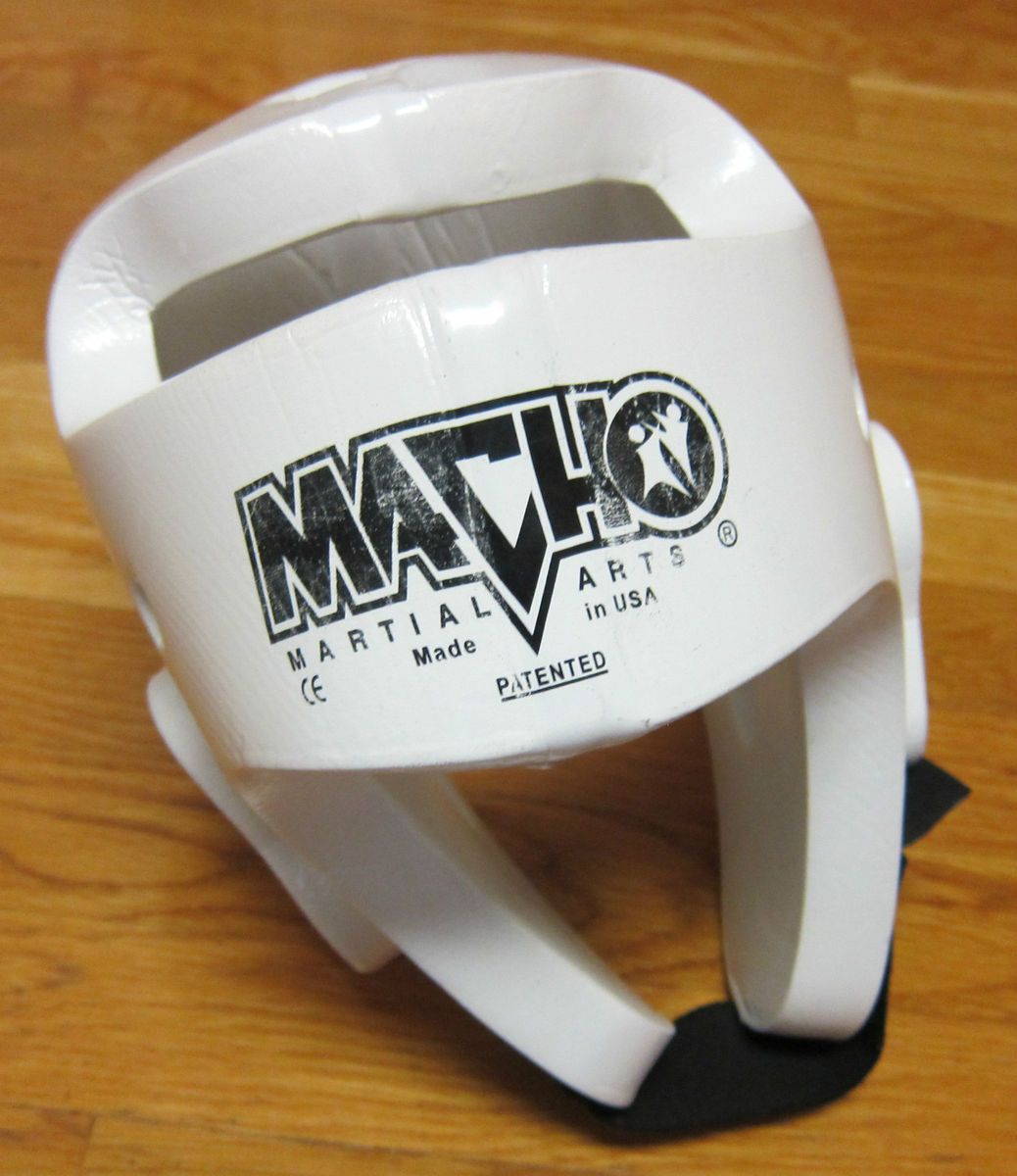 Macho Martial Arts Karate White Sparring Head Gear