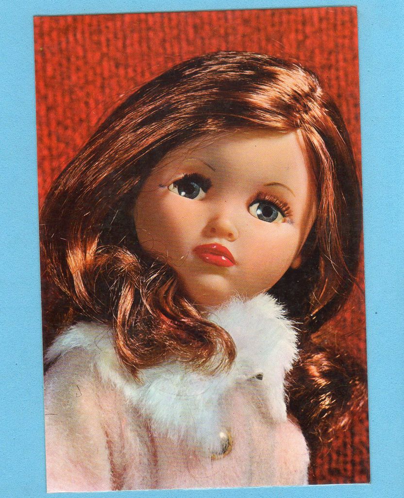 FURGA DOLL nice hair redhead Italy Alta Moda 1960s Viintage Postcard