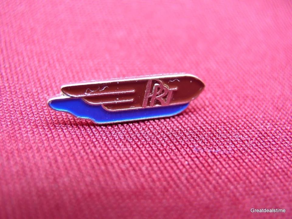 Personal Rail Transport RR RAILROAD TRAIN Wings LOGO EMBLEM HAT LAPEL