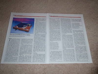 Dual CS 5000 Turntable Review,2 pgs, 1986, Full Test