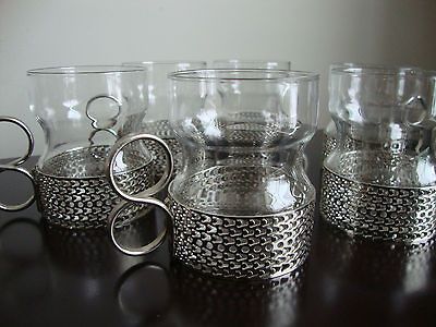 1957 IITTALA TSAIKKA DESIGN (6) TEA GLASSES COFFEE CUPS TIMO SARPANEVA