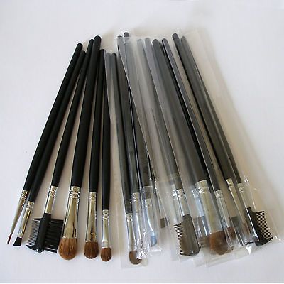 18 Pc Pcs Cosmetic Makeup Eyeshadow Brow Full Sz Mineral Soft Hair