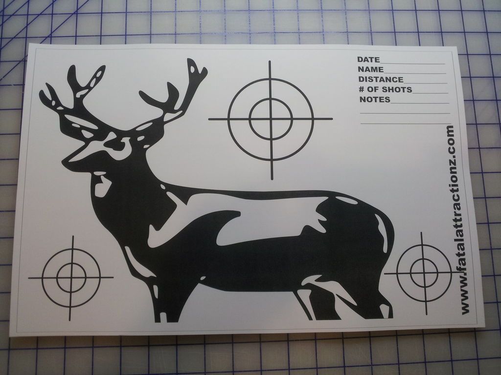 Shooting Targets 5 Pk Deer 11x17 Airsoft BB Gun Rifle pellet dart blow