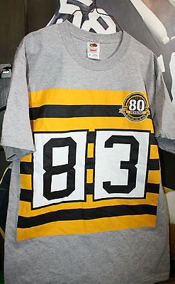 Pittsburgh Steelers Adult T Shirt (Heath Miller #) 83 Throw Back Style
