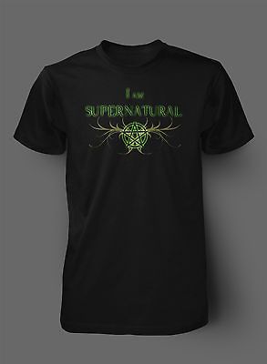 Am Supernatural T Shirt (Black)   Brand New