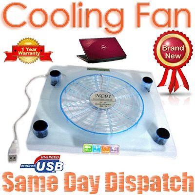USB Stand Cooler Cooling Fan Pad For Notebook Laptop PC