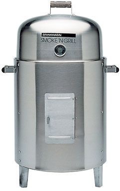 New Brinkmann Double Stainless Charcoal Smoker & Grill