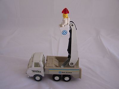 Telephone Bell System Bucket Lift Truck Utility Phone & Lego Mini Fig