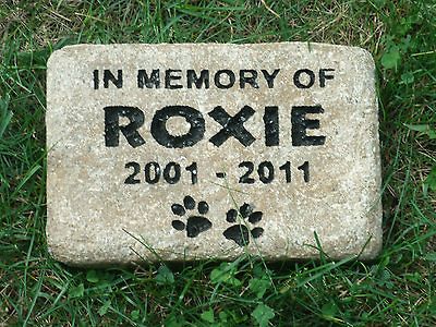 Engraved custom pet memorial paver stone marker